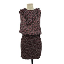 Free People I'm Your Favorite Mini Dress Plum Floral Smocked Size Medium