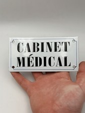Letrero de gabinete médico esmaltado vintage