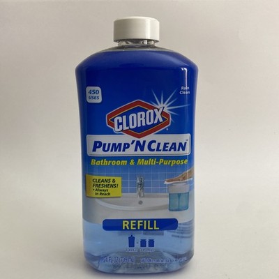 Clorox Pump  N Clean Bathroom Refill 24 oz Rain Clean Discontinued NEW NOS