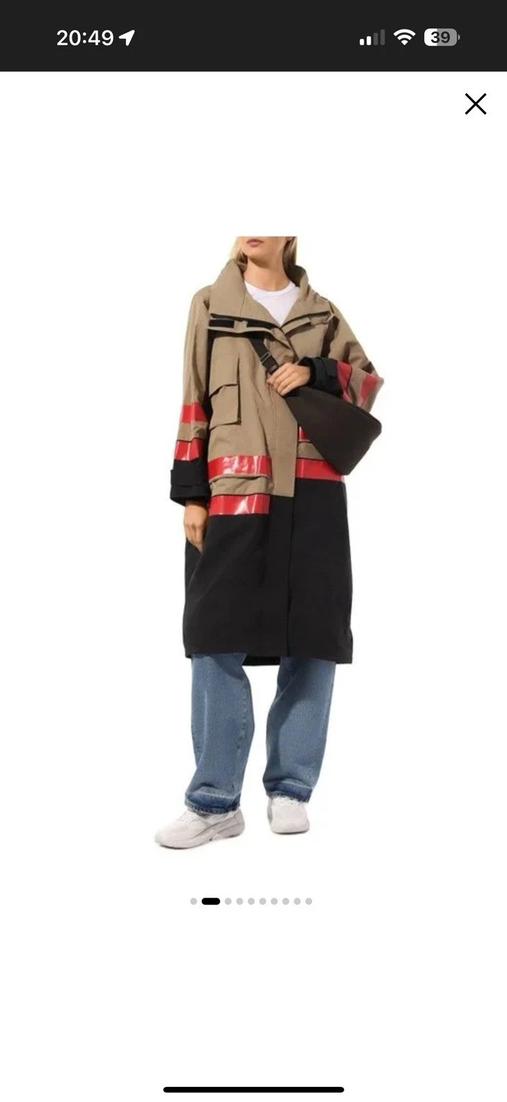 Gucci Parka Donna Arancione X Balenciaga The Hacker Cotone Tecnico TAGLIA 38 IT
