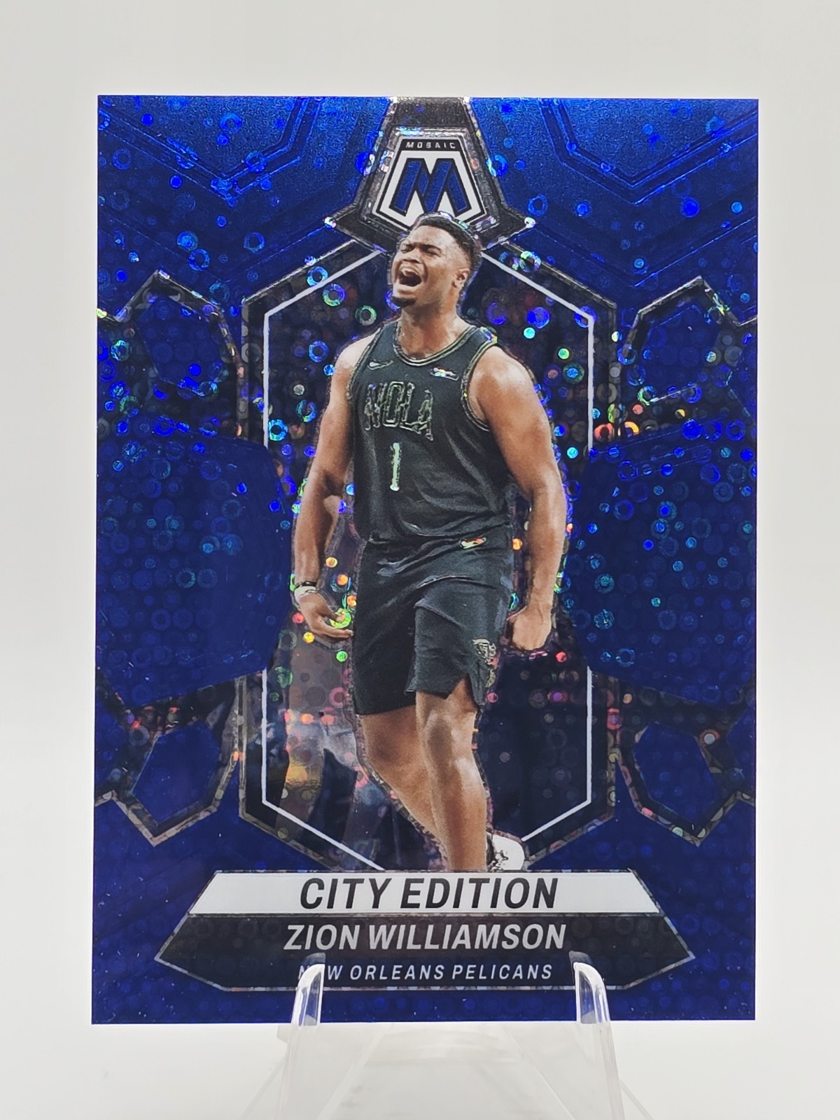 2023-24 Mosaic Blue Fast Break City Edition Zion Williamson /85 #271 Pelicans