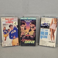 Corey Haim VHS Lot of 3 - License to Drive, Dream Machine, Just One of the Girls