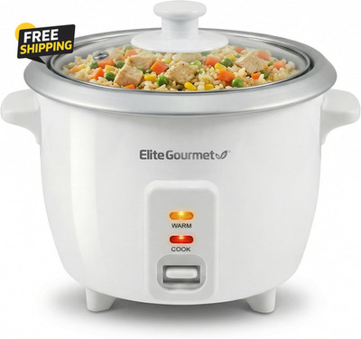 ERC-003X Rice Cooker, Keep Warm, White, 6 Cups Cooked