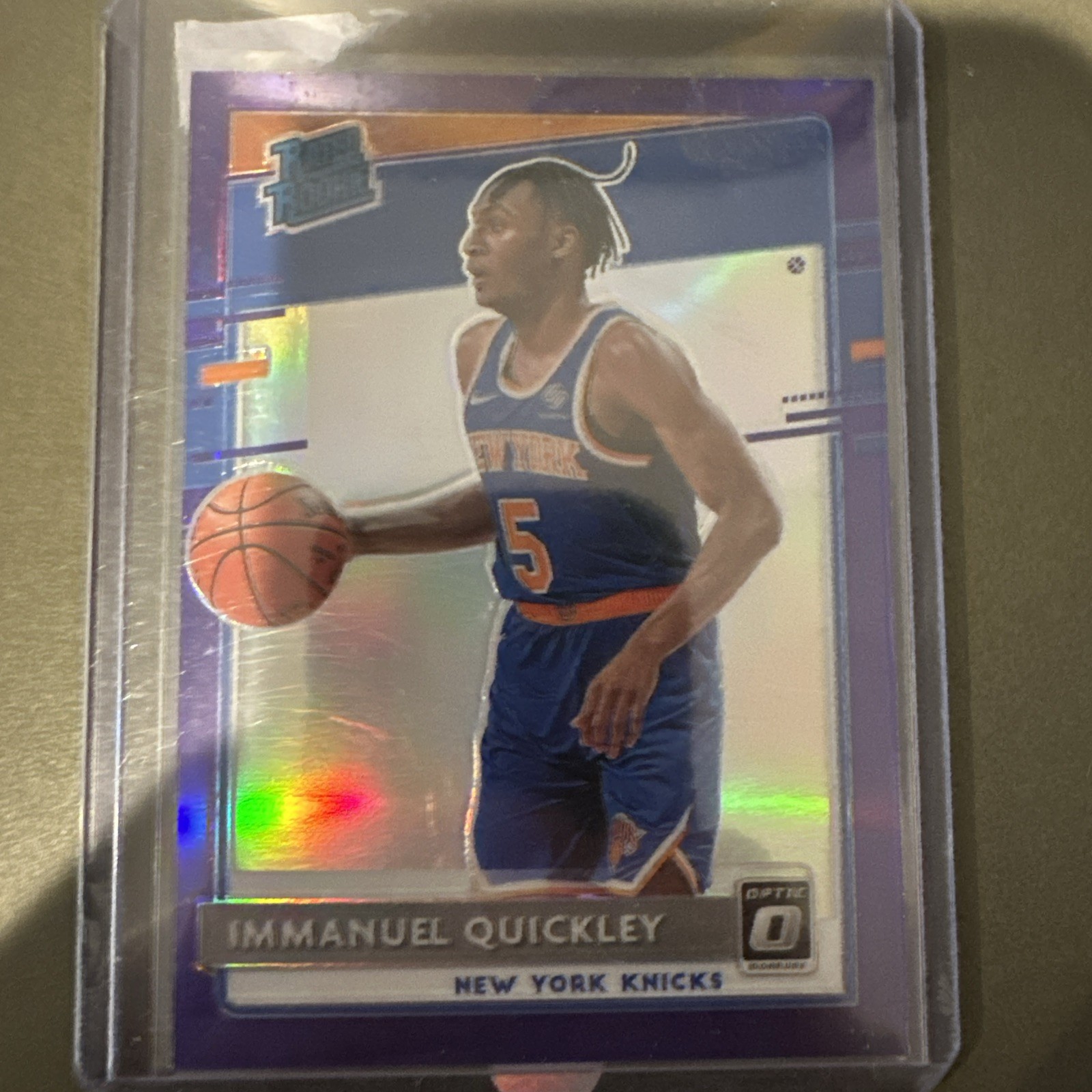 2020-21 Panini Donruss Optic - Rated Rookie Immanuel Quickley #175 Purple Prizm