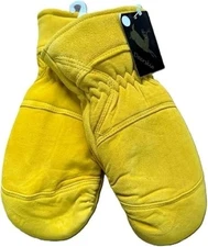 Men's Deerskin Suede Leather Insulated Mitts Removeable Liner Size Large - 2XL
