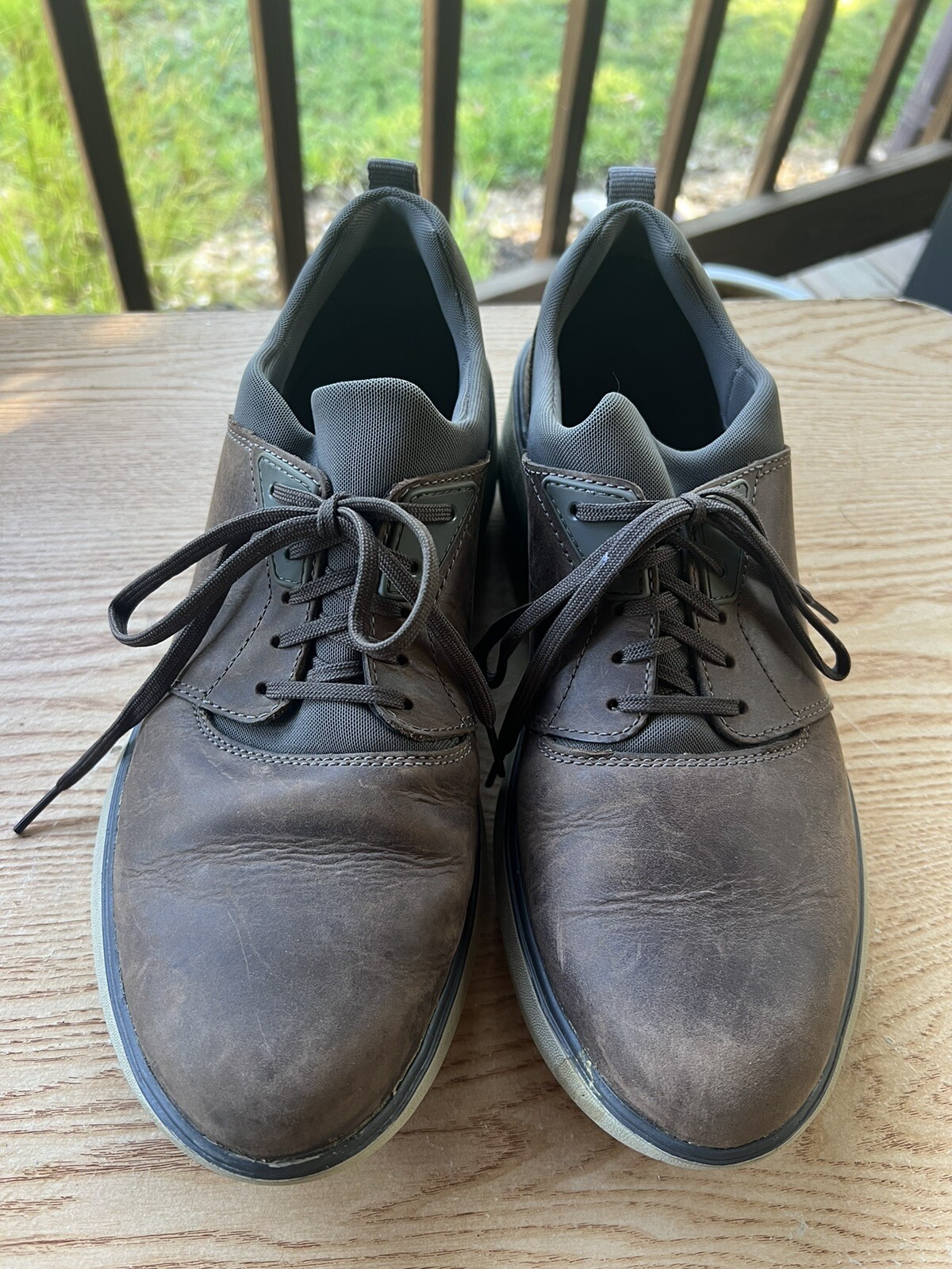 SAOLA Scarpe Oxford uomo Clarks 9 5 M stringate destrutturate pelle marrone liscia