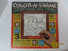 1957 Color-N-Frame Pictures for Tots Mother Goose 3 picture set NIP NOS rare