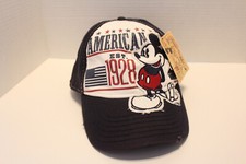 NWT Disney Mickey Mouse American 1928 Baseball Distress Cap Adult OS Fitted