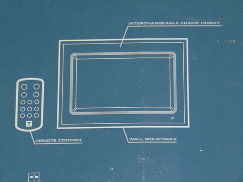 TRUTECH 7-Inch Digital Photo Frame w/Remote Black/ White A60P0315 New In Box - Picture 5 of 8