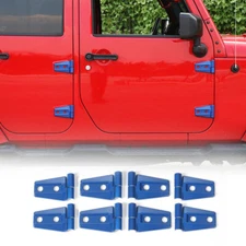Blue Exterior Door Hinge Cover Trim Bezels Kit For Jeep Wrangler JK JKU 2007-17