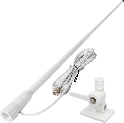 VHF Marine Antenna Waterproof 3DBI 43.3Inch Fiberglass Antennas W/22.9Ft(7M) RG5
