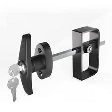 5.5-in Black Shed T-Handle Lock with 2 Keys Latch for Barn Garage Door