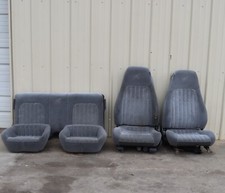 93-02 Chevy Camaro 30th Anniversary Gray Cloth Front Rear Bucket Seats Used Gm