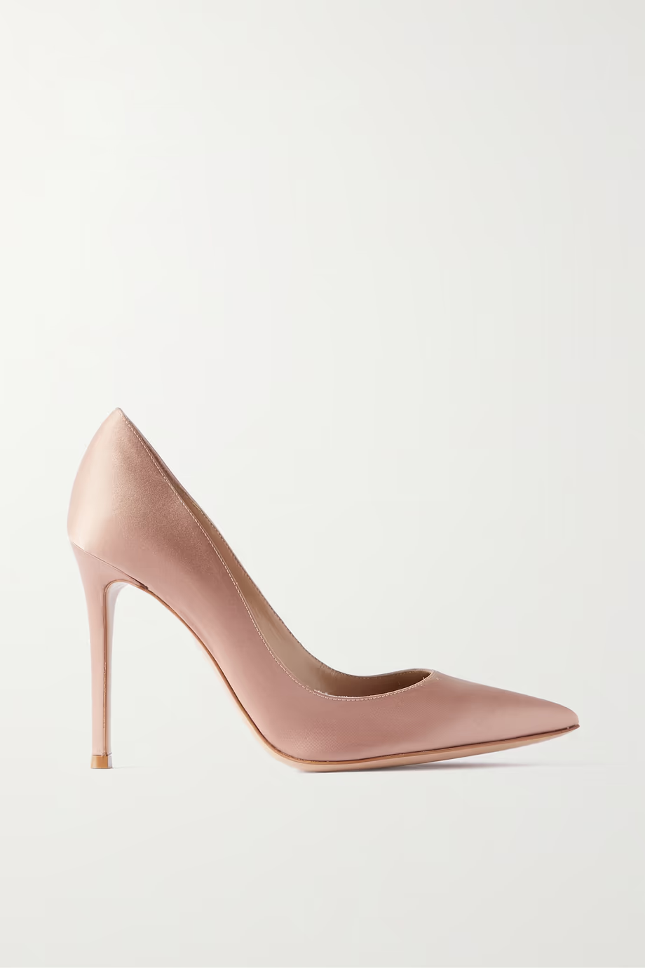 GIANVITO ROSSI 105 satin pumps Kate Middleton Satin Praline 37 Size 7