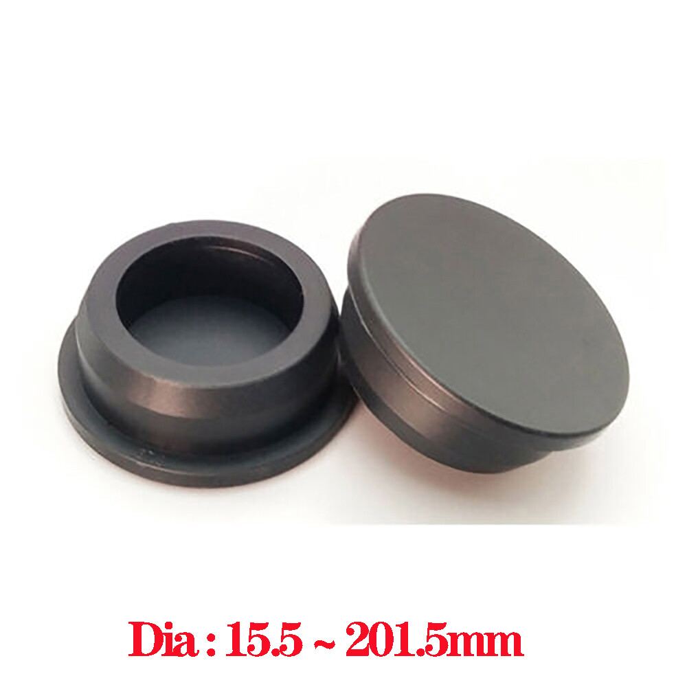 Black Silicone Rubber Blanking End Caps Tube Pipe Inserts Plug Bung 15.5~201.5mm