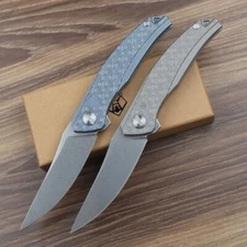 9''New FastOpening Cromax PM Blade Full TC4 TITANIUM Handle Folding Knife VTF191