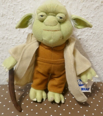 Star Wars Yoda Plüschfigur ca 17 cm von  ZEWA mit Stock für Sammler