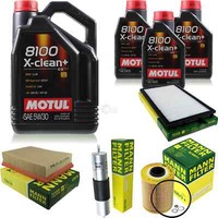 MANN-FILTER Inspektionspaket 8L Motul 5W-30 8100 X-Clean+ FüR Bmw 3Er Cabriolet
