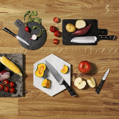 Tefal Ice Force 6 Piece Knife Block Set Wood Oak - Picture 11 of 18