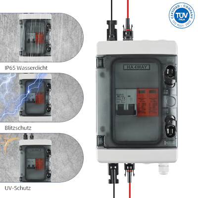 Solar Anschlusskasten Photovoltaik AC DC 1/2/3-strings Überspannungsschutz 1000V