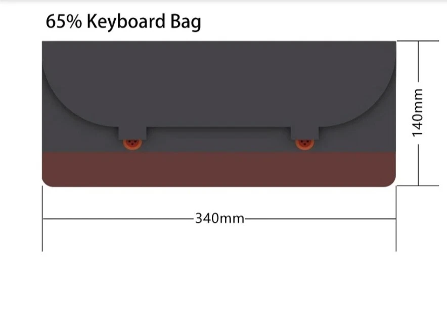 65% Felt Leather PU Mechanical Keyboard Case for XD64 BM60 BM65 Split Design