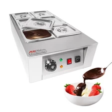 ALDKitchen Electric Chocolate Melting Machine | Manual Control | 6 Tanks | 110V