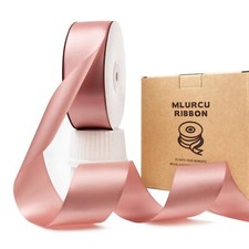 1.5" Rose Gold Satin Ribbon 50 Yards Double-Faced for Gifts  Wedding Decor