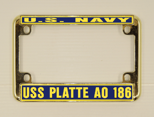 USS PLATTE AO 186 Nummernschildrahmen U S Navy Militär Auto-LKW-Motorrad  - Bild 10 von 11