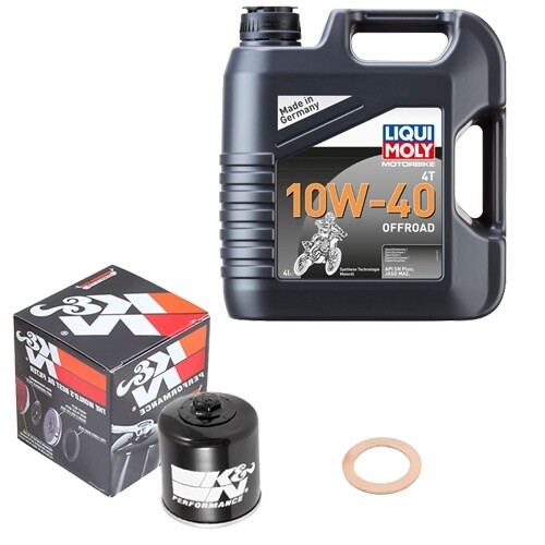 K&N ÖLfilter Set LM 10W-40 Off. 4L FüR Triumph Tiger Explorer 1200 XC V13VG 2013-image
