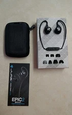 JLAB Epic2 Bluetooth Wireless Sport Earbuds Headset (Black) w/Carrying Case