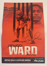 2019 Cleveland Browns Denzel Ward Game Day Poster Home Game 6 Buffalo Bills