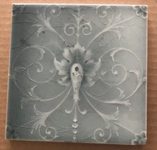 Gorgeous A.E. American Encaustic Tiling Co Art Nouveau Tile #1