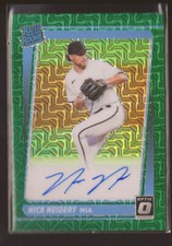 2021  Donruss Optic Nick Neidert  Rated Rookie Signatures Green Mojo Auto