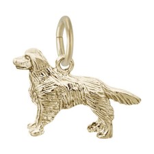 10K or 14K Gold Small Golden Retriever Dog Charm by Rembrandt
