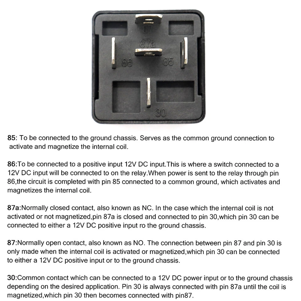 6-Way Blade Fuse Box Block Holder 6Pcs Relays 6 ATC/ATO Vehicle Car Marine M6O2 - Image 3 of 4