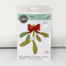 Sizzix Thinlits MISTLETOE LEAVES by Olivia Rose Christmas Cutting Dies 665027