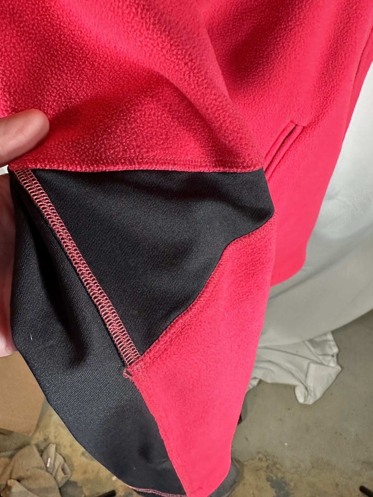 Under Armour Hot Pink Trimmed In Black Fleece Jacket Women Large