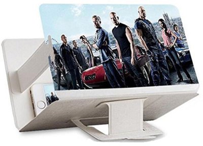 Universal Tragbarer Falten 3D Effekt Screen Magnifier f. alle Smartphone WEIß  