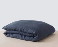 The Citizenry Stonewashed Duvet King / Cal King - Slate Blue, Made in Portugal