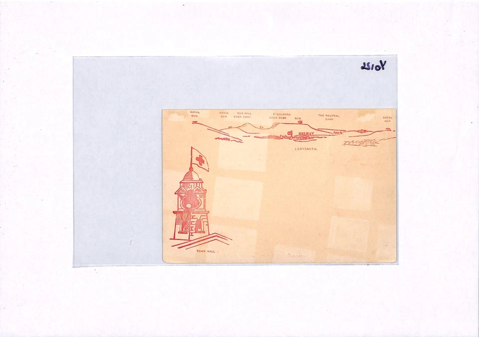 BOER WAR Natal LADYSMITH SIEGE Illustrated LONG TOM Postcard Feb 1900 CDS YO126 - Image 4 of 4