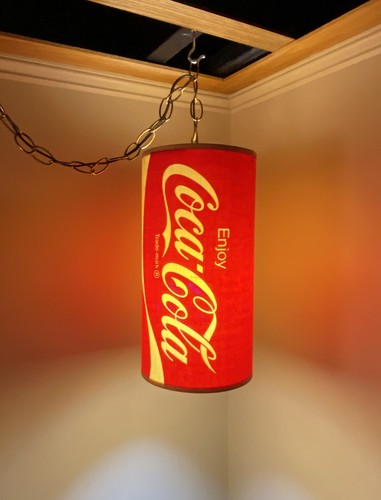 1970's Rare Vintage Coca-Cola Can Hanging Light in Very Good Condition - Picture 3 of 11