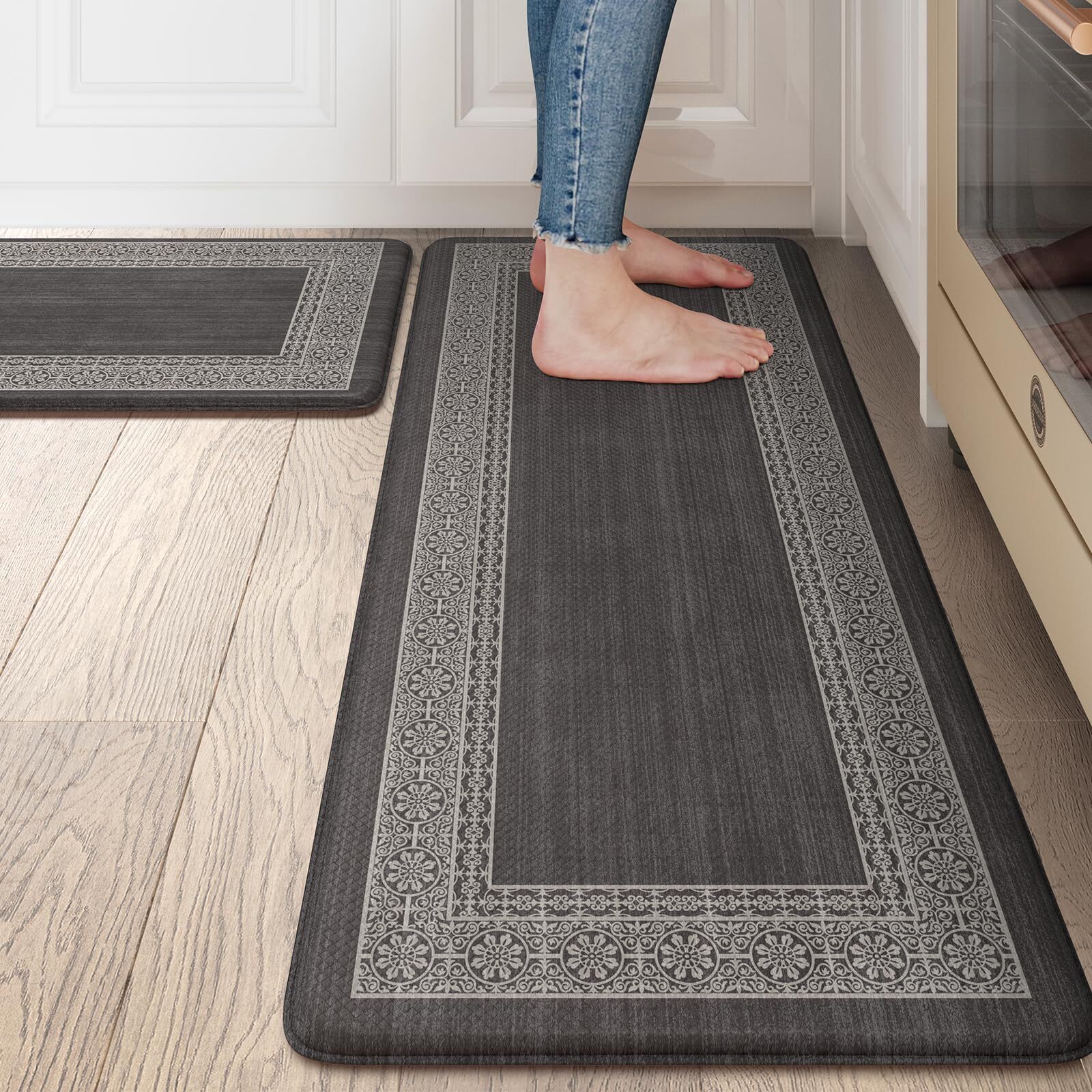 Kitchen Mats Cushioned Anti Fatigue Mats for Kitchen Floor, Non-Skid Waterpro...