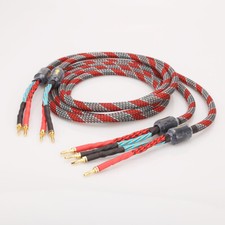 OFC HIFI Audio Lautsprecher Kabel Kabel mit Banane Y Spaten Stecker Klemmen-