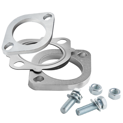 #ad #ad 3 Inch 2 Bolt Stainless Steel Universal Exhaust Flanges with Bolts and Nuts $22.79