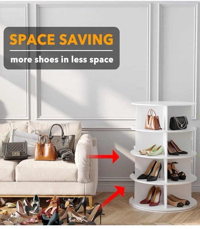 StorageAid 4 Tier Rotating Shoe Rack - Image 3 of 3