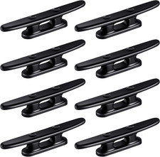 8 Pieces Black Boat Cleats 4 Inch Nylon Kayak Dock Cleat Black Rope Cleat for Ro