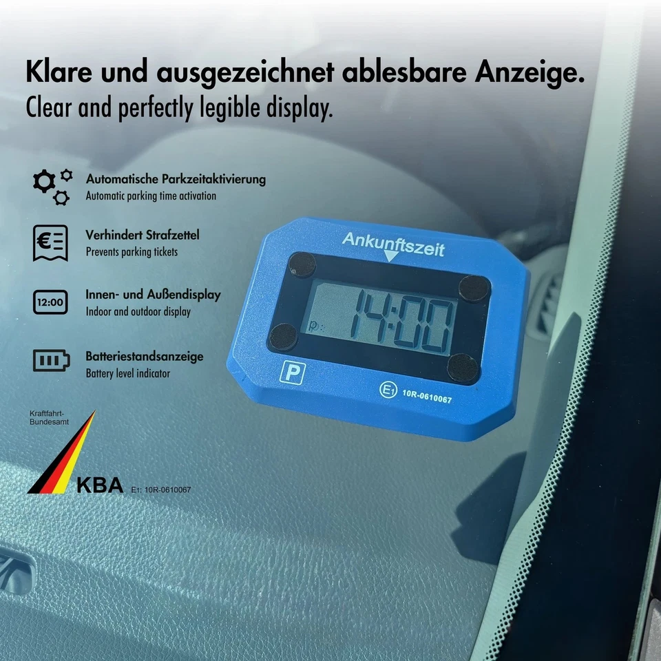 Digitale Parkuhr elektronische Parkscheibe KBA Stvo Zulassung Automatische - Bild 4 von 4