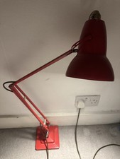 MCM Style Red Anglepoise  Apex Desk Lamp 1960/70s Herbert Terry & sons 