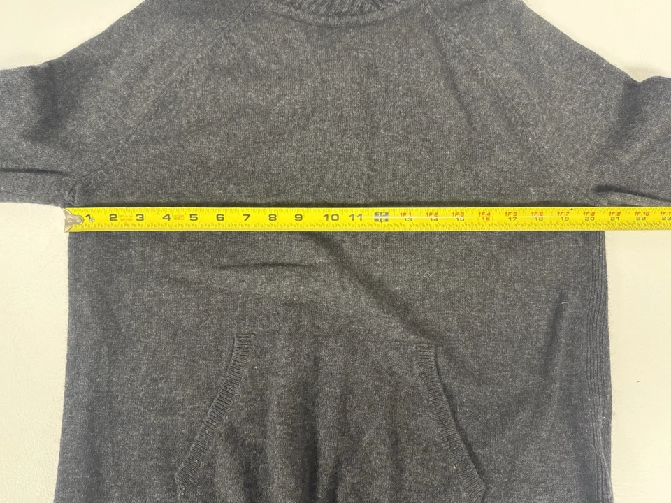 Suéter Vince Lana Yak Gran Tamaño Simulado Cuello Alto Bolsillo Carbón Suave Mujeres Pequeño Foto 4 de 4