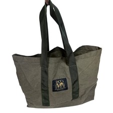 DCCi Tote Bag Unisex Large Olive Green Canvas Made In USA Heavy Duty Travel Bag